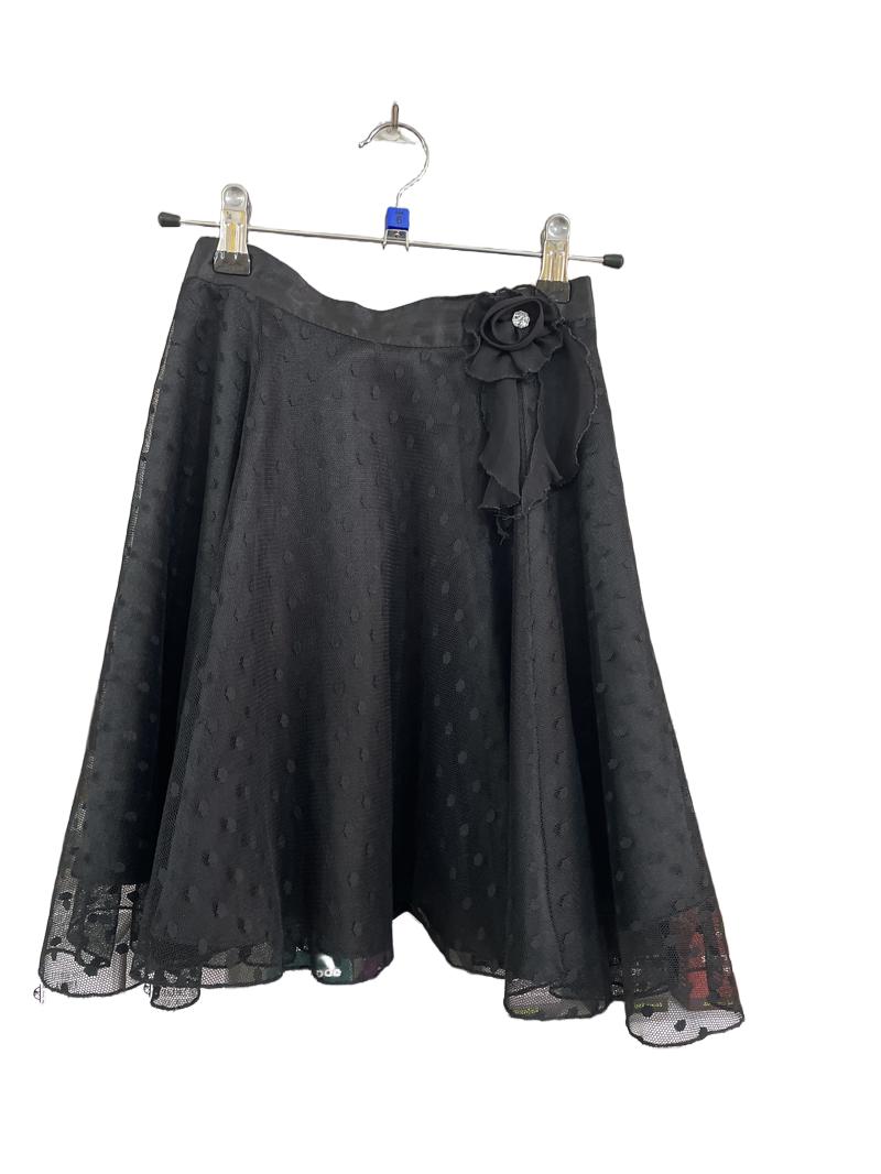 Preloved Matalan Retail Ltd - Black Tulle Polka Dot Skirt (6-7y)
