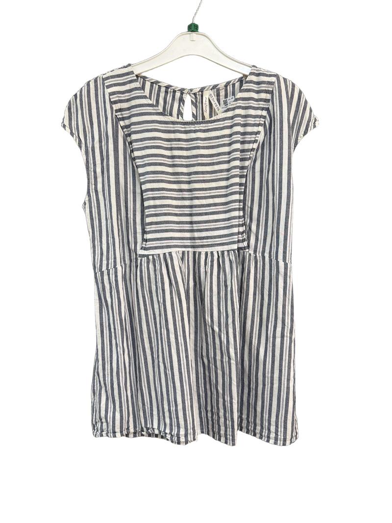 Preloved Seraphine - Navy White Stripe Cotton Sleeveless Nursing Top (12 Women)