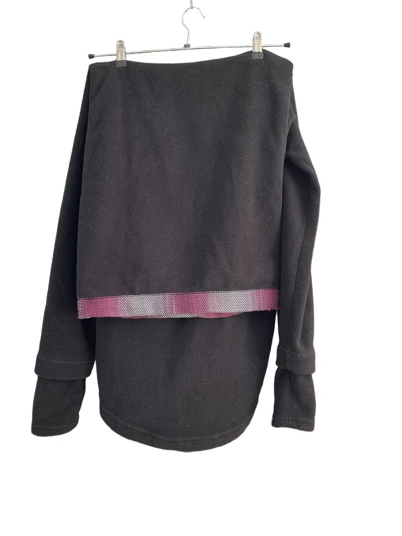 Preloved Lennylamb - Black Fleece Nursing Fleece With Cowl Neck (Medium)