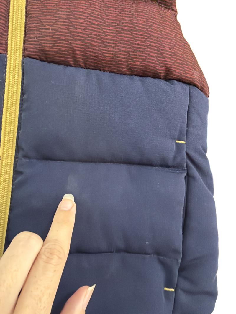 Preloved Quechua - Brown, Yellow, Navy Puffer Gilet (4-5y)