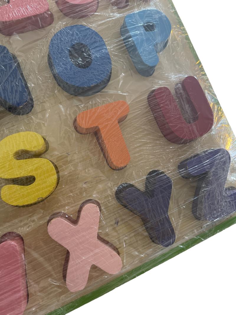 Preloved Toys - Alphabet Shape Puzzle Toy. Wooden. - Bigjigs Toys