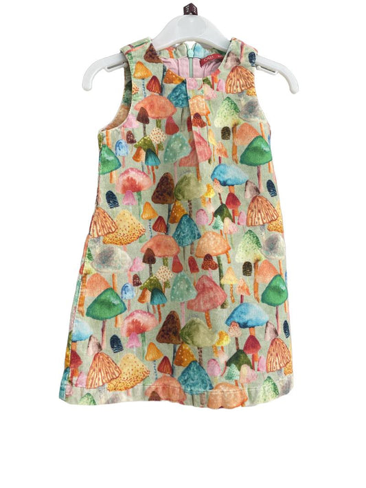 Preloved OILILY - Corduroy Sleeveless Mushroom Dress. (2-3y)