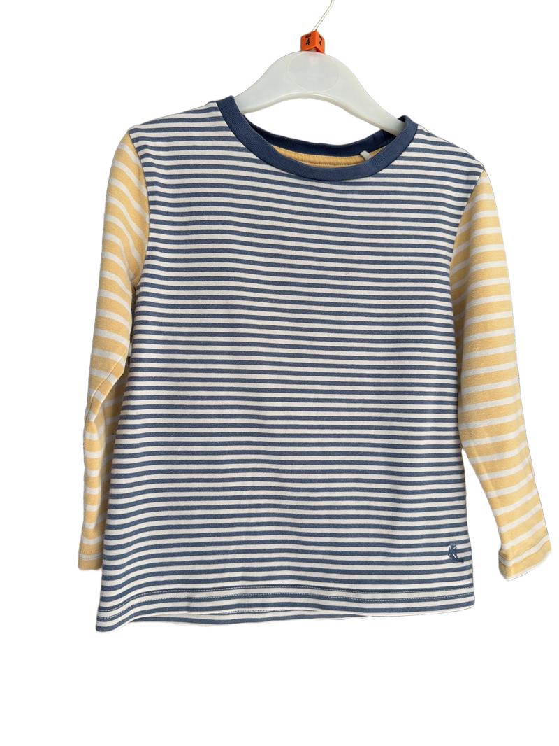 Preloved Kite - Blue Yellow White Stripe Long-sleeved Top (4y)