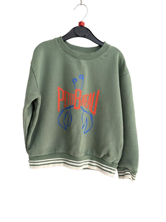 Preloved Petit Bateau - Green Petit Bateau Logo Jumper (8-9y)