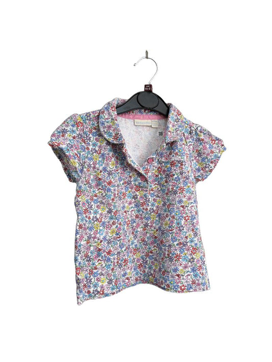 Preloved Jojo Maman Bebe - Multicolour Floral Ditsy Collared T Shirt (18-24m)