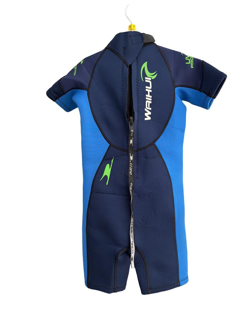 Preloved Waihui - Blue Navy Shortie Wetsuit (7-8y)