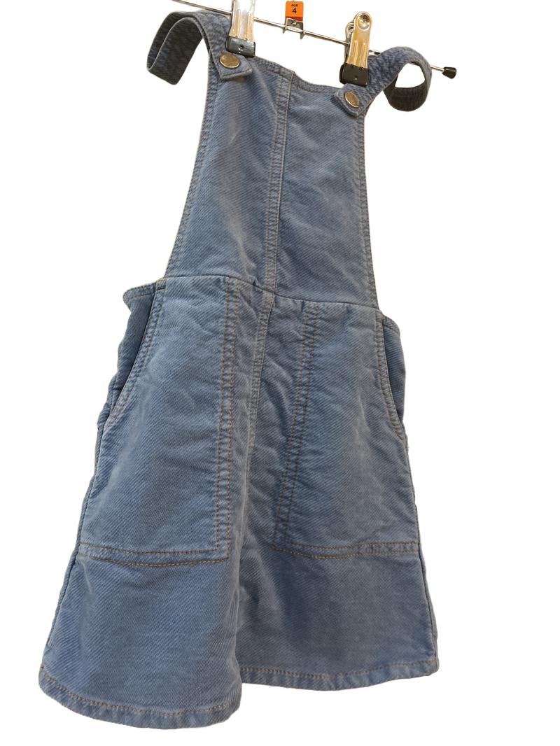 Preloved Zara - Blue Corduroy Pinafore (4-5y)