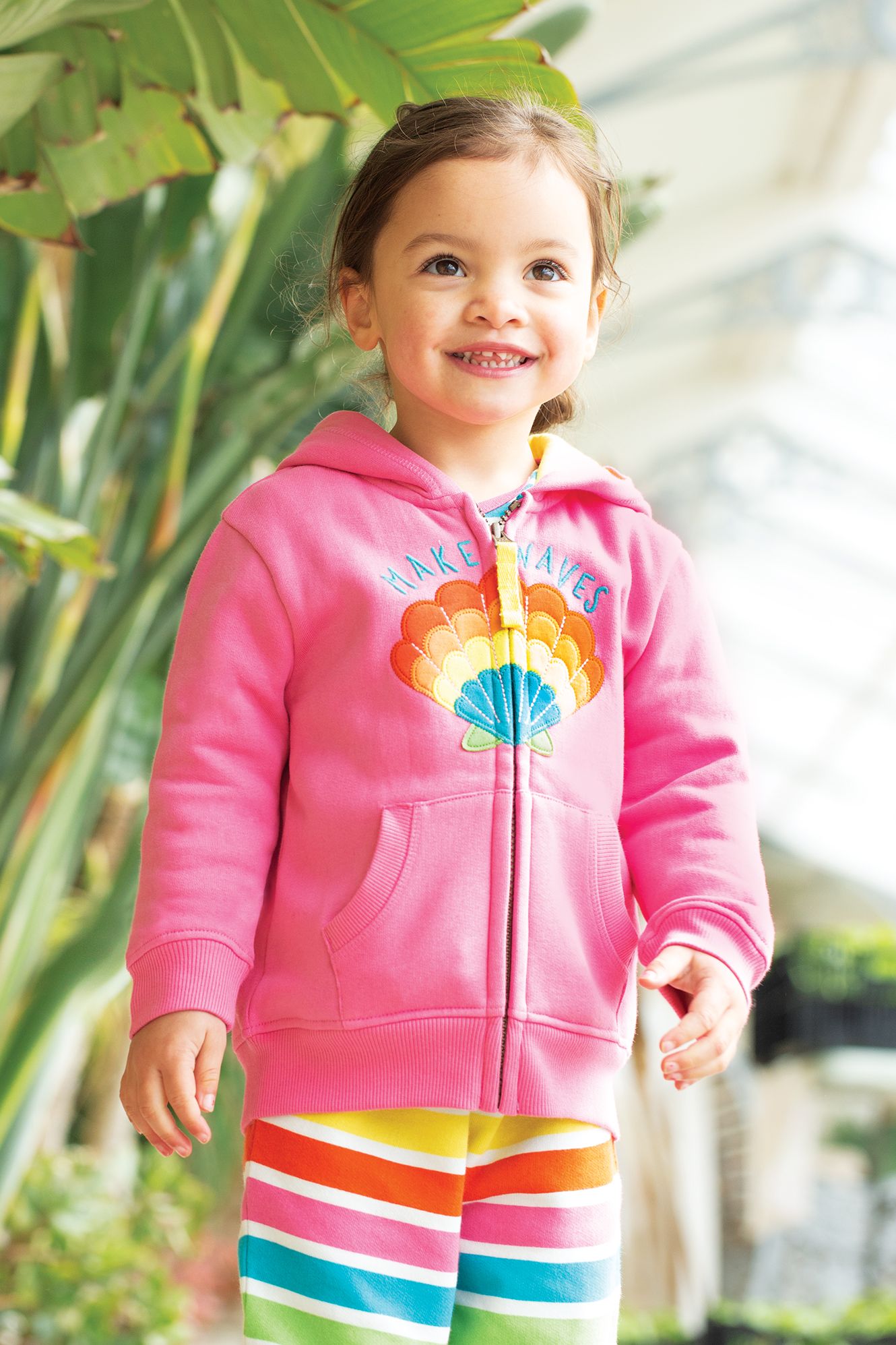 Frugi Switch Carbis Hoodie, Hibiscus/Shell
