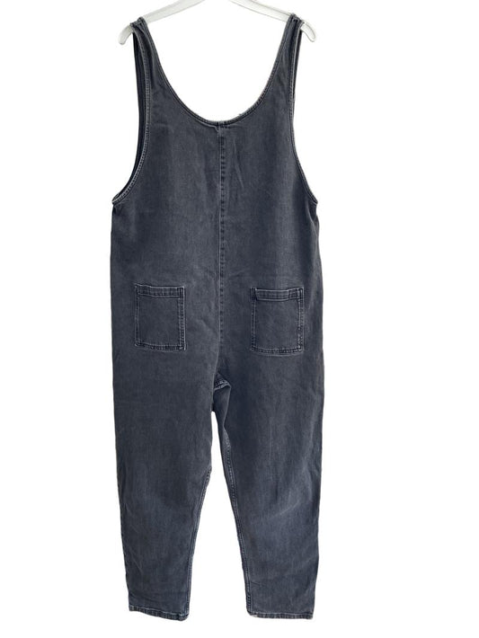 Preloved Beyond Nine - Black Denim Maternity Dungarees, Size Large (Large)