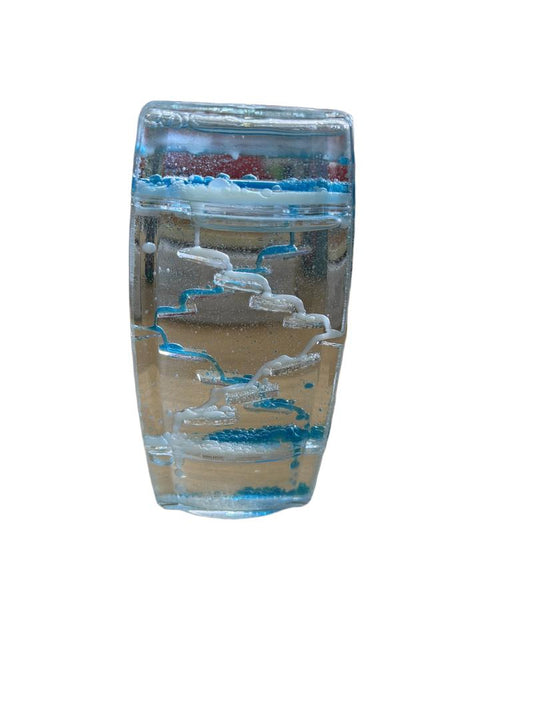 Preloved Toys - Blue Glitter Sensory Liquid Timer Waterfall Toy - Unknown Brand