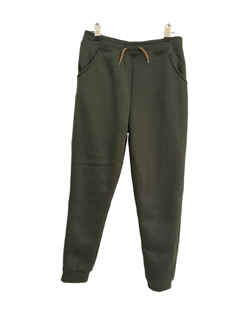Preloved Mountain Warehouse - Olive Green Fleece-lined Joggers (11-12y)