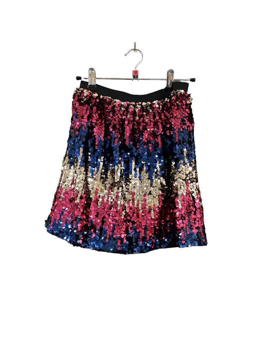 Preloved John Lewis - Red Blue Gold Sequin Skirt (10-11y)