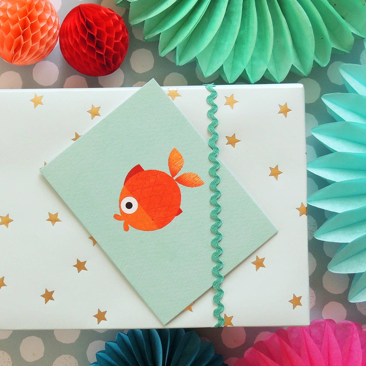 TW23 Mini Goldfish Greetings Card