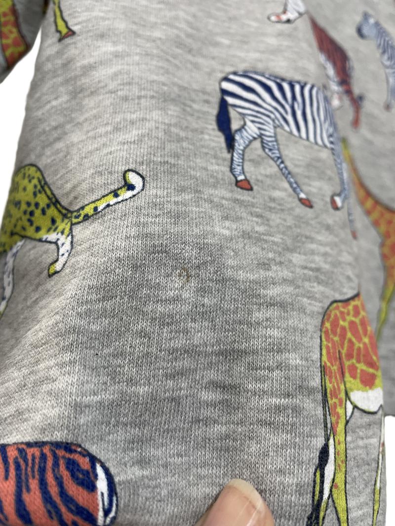 Preloved Marks & Spencer - Top - Gray Jungle Animal Print Long-sleeved Sweatshirt (3-4y)