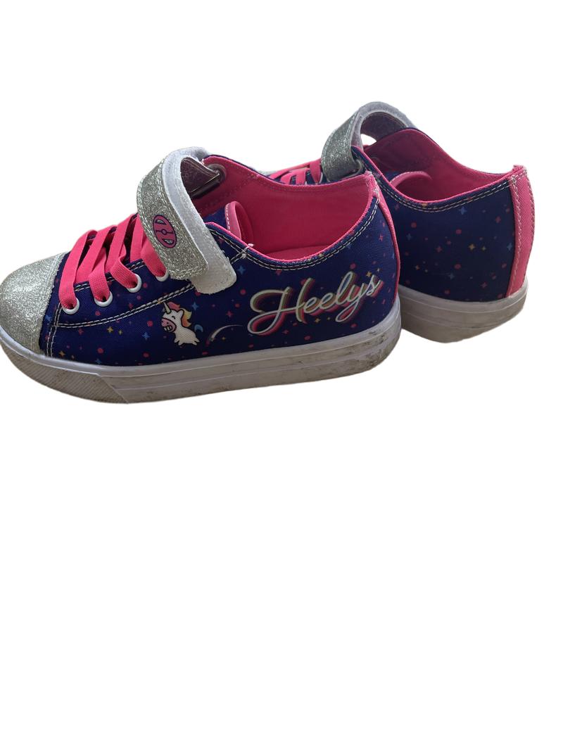 Preloved Heelys - Blue/Pink Silver Glitter, Unicorn Heelys (13 UK)