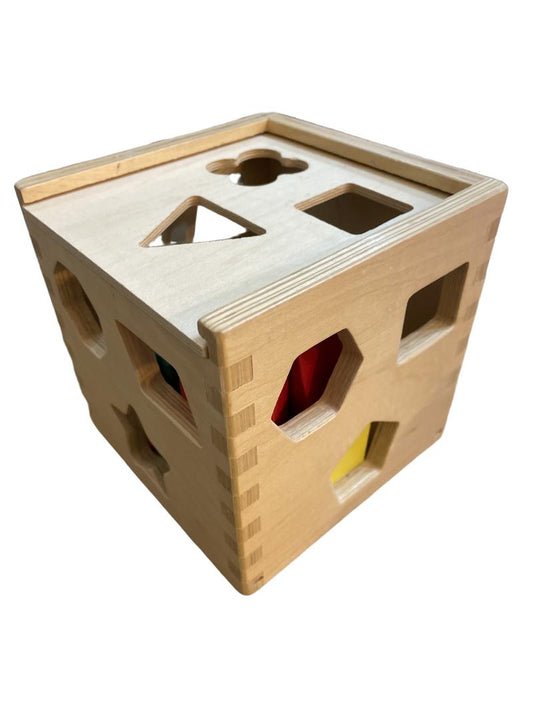Preloved Toys - Wooden Shape Sorting Cube - Melissa & Doug