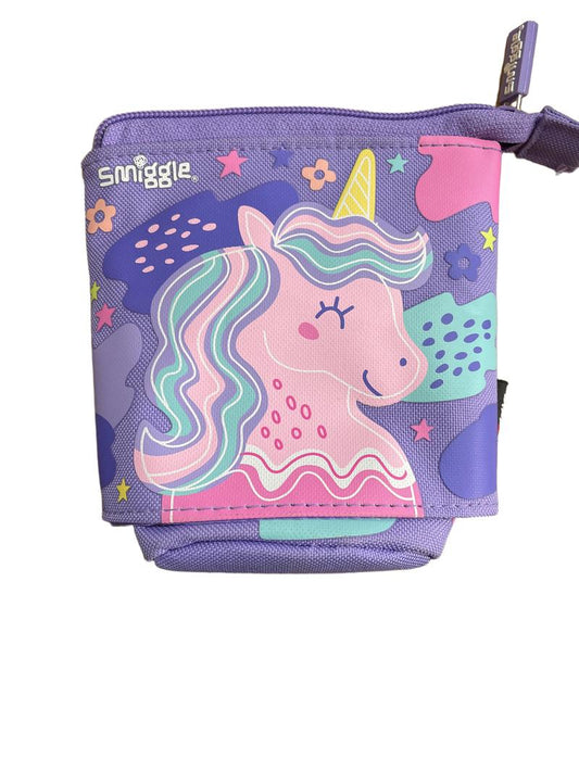 Preloved Smiggle - Purple Ice Cream Unicorn Expanding Pencil Case