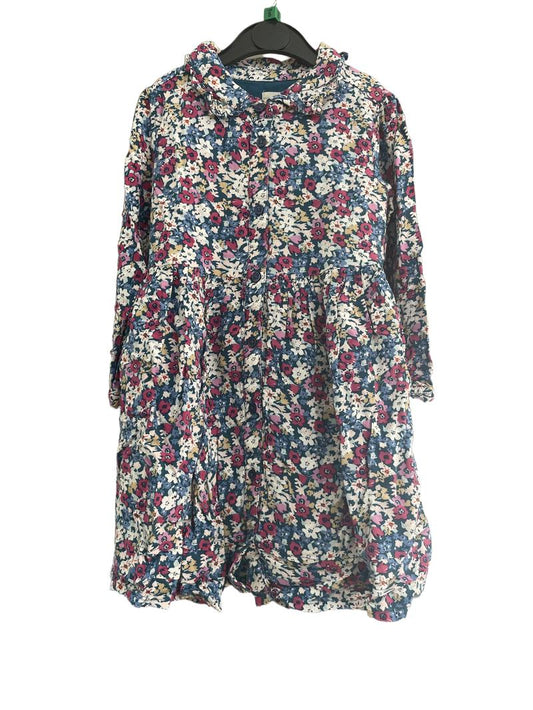 Preloved John Lewis - Floral Print Long Sleeve Dress Button Down. (5y)
