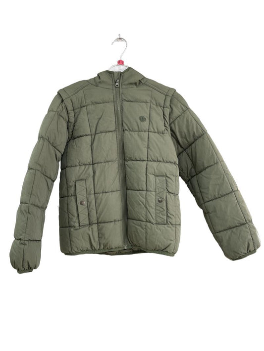 Preloved Fatface - Green Quilted Jacket With Removable Sleeves (10-11y)