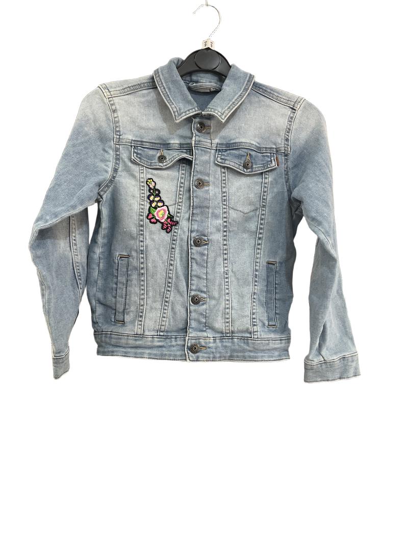 Preloved Name It. - Blue Denim Jacket With Flower Embroidery. (9y)