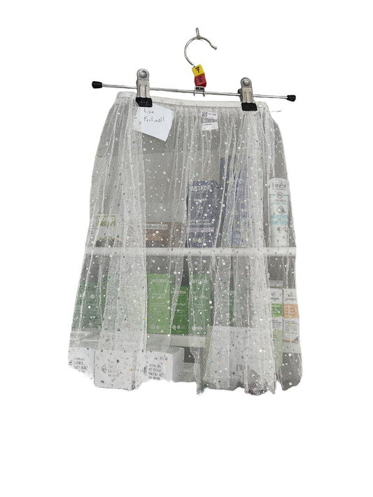 Preloved Unknown Brand - White Tulle Sparkle Skirt (7-8y, 8-9y)