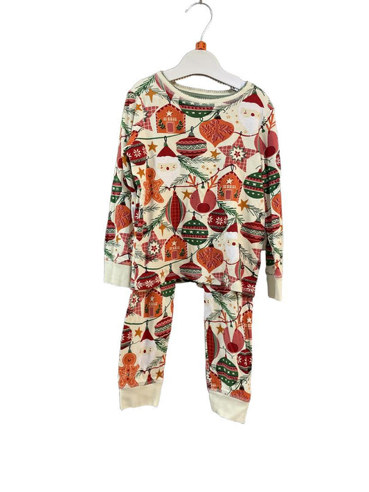 Preloved Next - Christmas Bauble Ornament Print Long-sleeved Pyjama Set (4-5y)