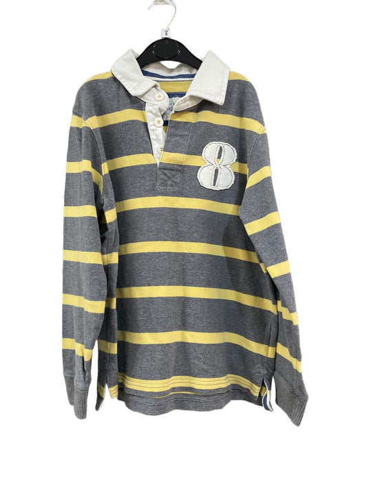 Preloved Boden - Gray Yellow Collared Rugby Shirt (9-10y)