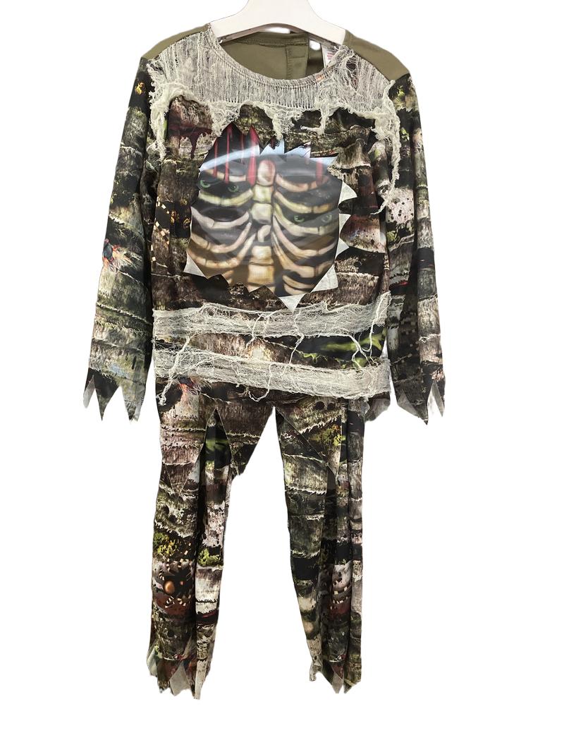 Preloved Tu - Camouflage Skeleton Costume. (5-6y)