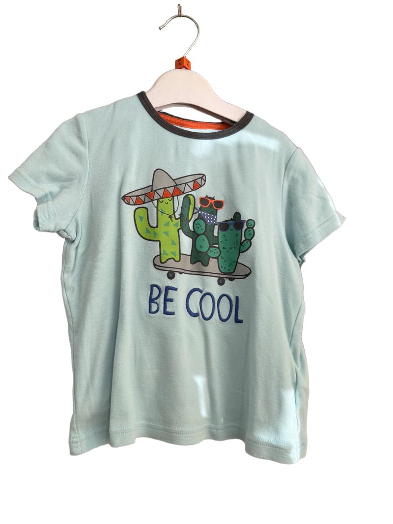 Preloved Marks & Spencer - Blue Cactus Short-sleeved Pyjama Set (4-5y)