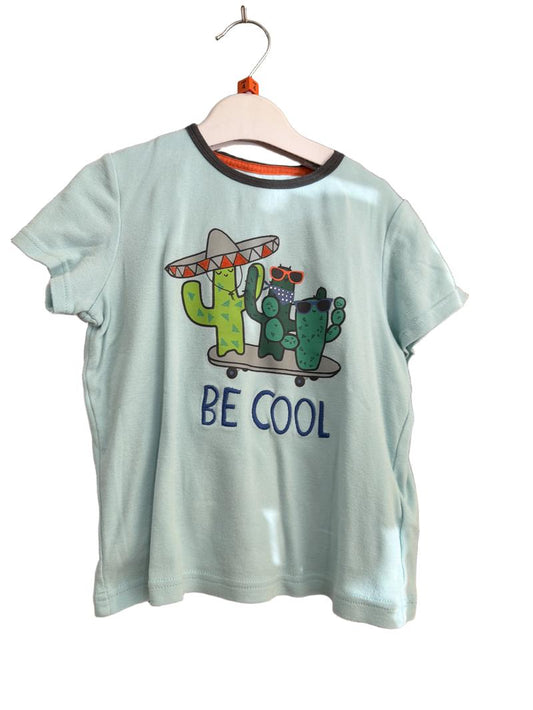 Preloved Marks & Spencer - Blue Cactus Short-sleeved Pyjama Set (4-5y)
