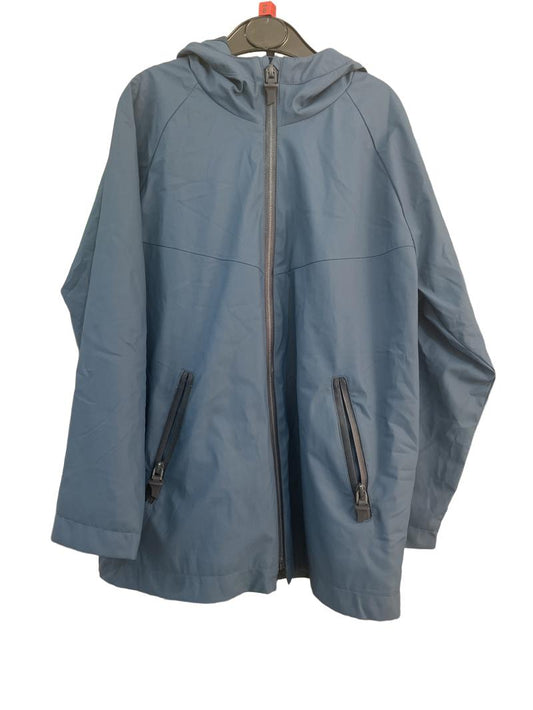 Preloved Zara - Blue Packable Waterproof Jacket (8-9y)