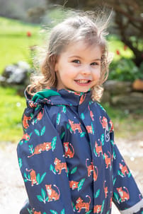 Frugi Printed Puddle Buster All-In-One, Tiger Time