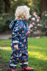 Frugi Printed Puddle Buster All-In-One, Tiger Time