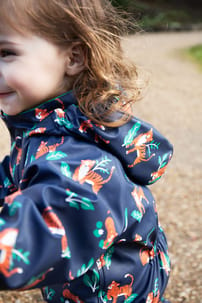 Frugi Printed Puddle Buster All-In-One, Tiger Time