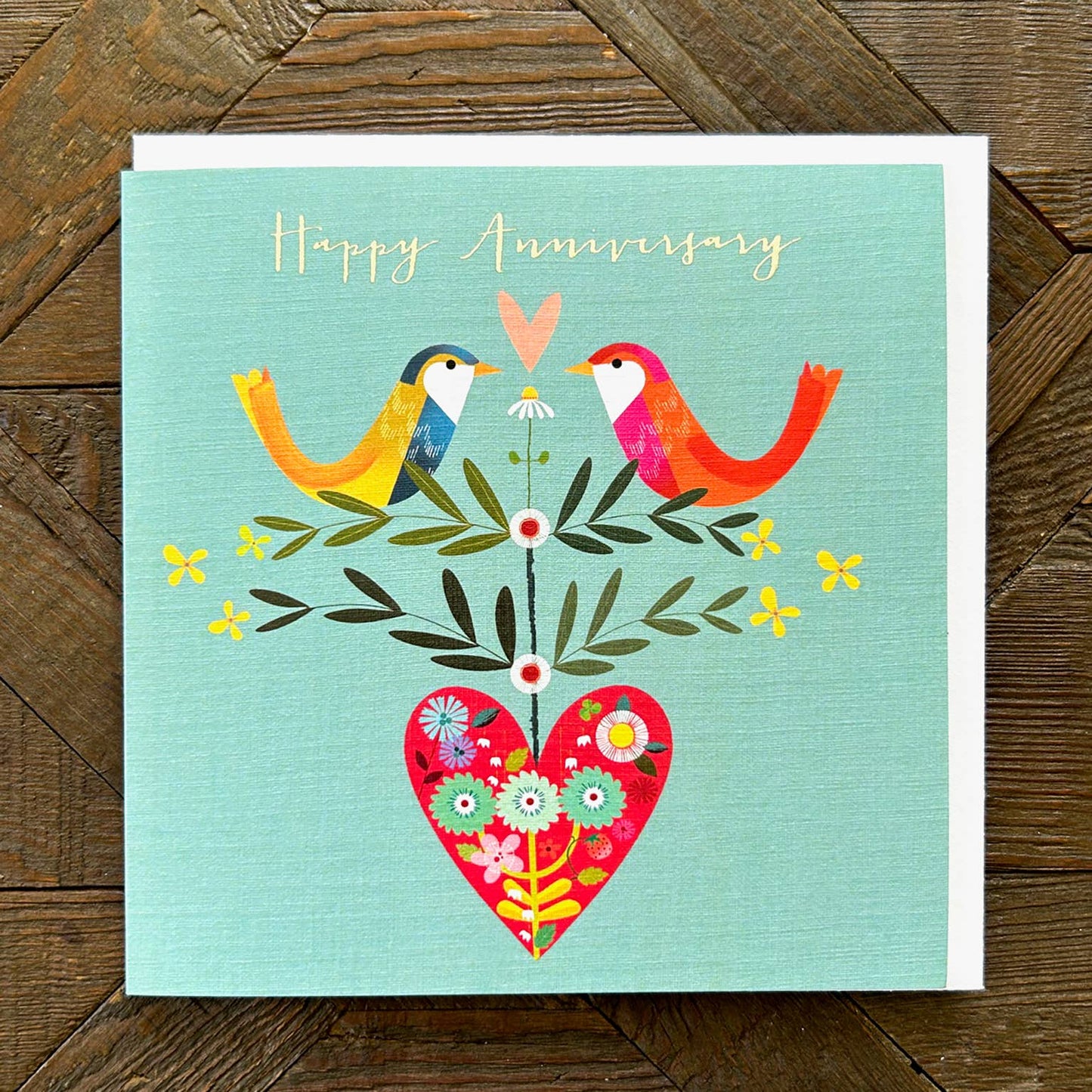 FK02 Silver Foiled Anniversary Card