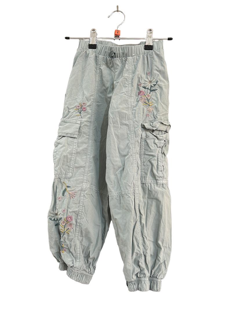 Preloved Marks & Spencer - Green Embroidered Cargo Trousers (4-5y)
