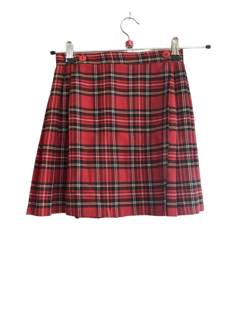 Preloved Unknown Brand - Red Plaid Skirt. (10y)