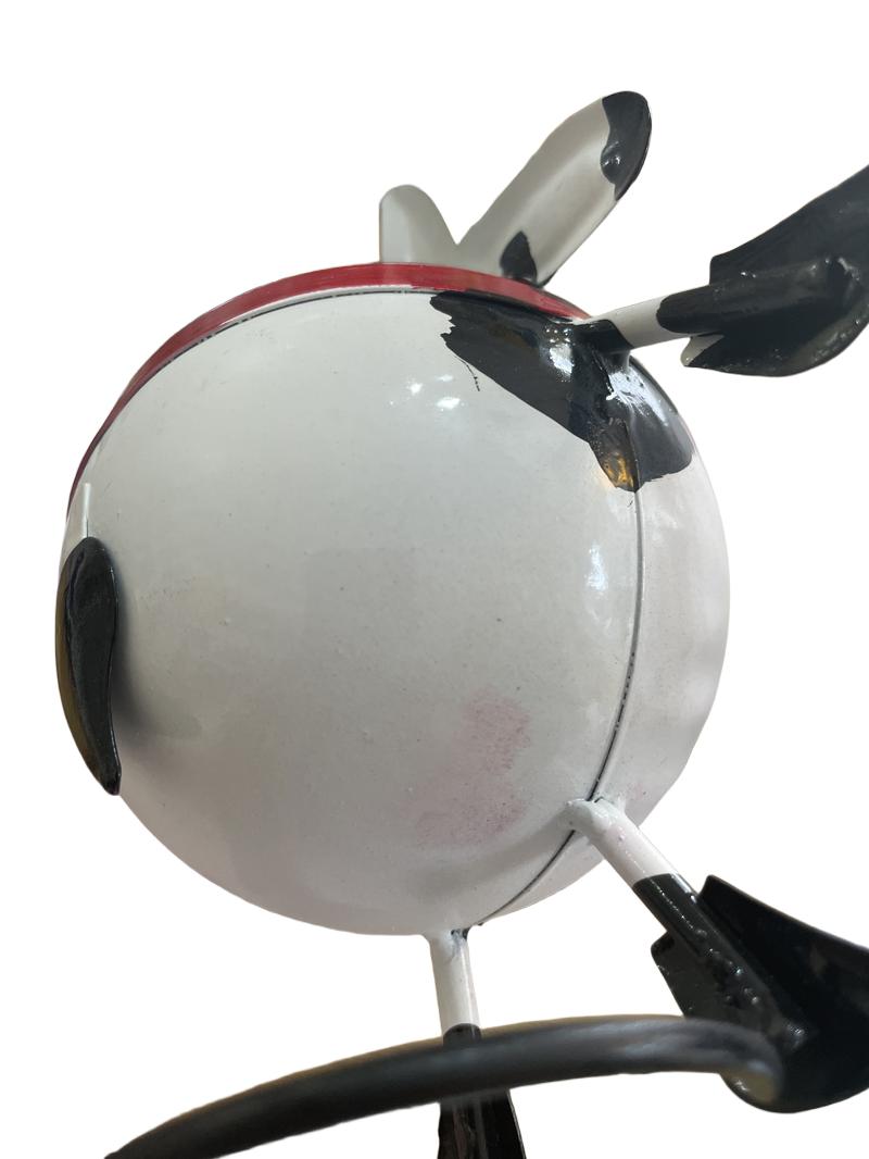Preloved Toys - Metal Indoor/Outdoor Cow With Bell. - Unknown Brand