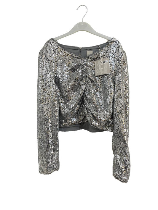 Preloved John Lewis - Silver Sparkle Sequin Top, NEW With Tags (11-12y)