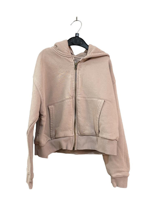 Preloved Zara - Beige Cropped Zip Hoodie (11-12y)