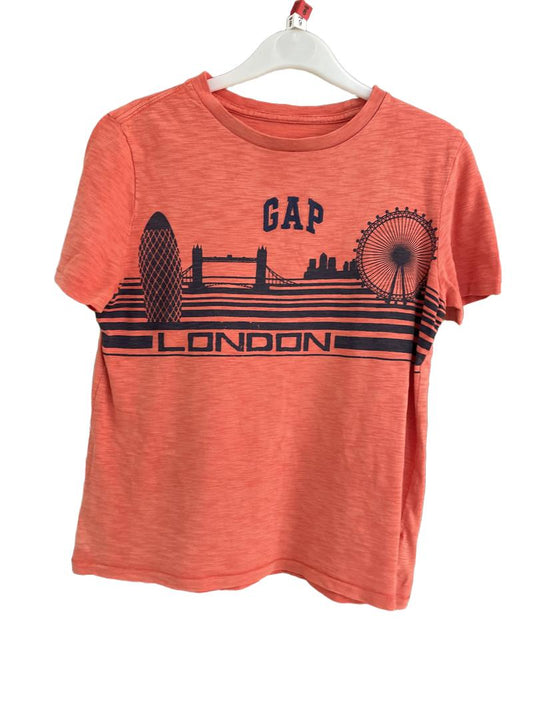 Preloved Gap Kids - Orange London T Shirt, Medium (8-9y, 9-10y)