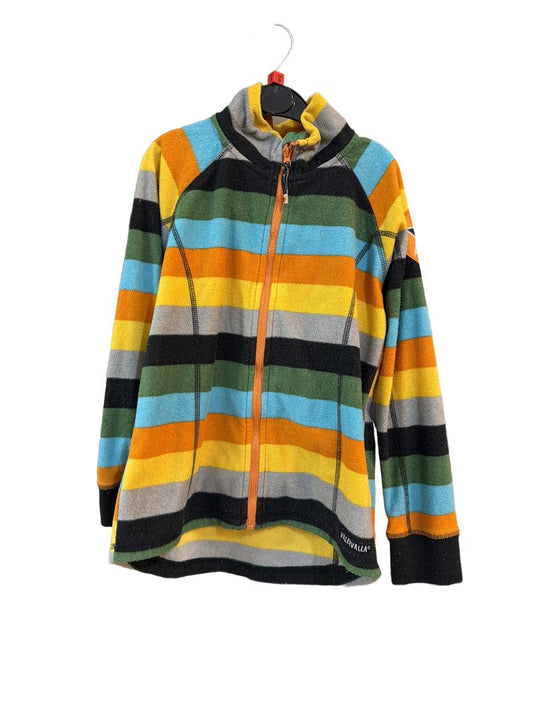 Preloved Villervalla - Striped Multicolour Zip Fleece, 128 Cm (8-9y)
