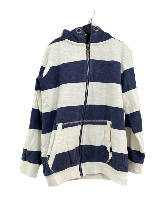 Preloved Joules - Blue White Stripe Fleece Hoodie (9-10y)