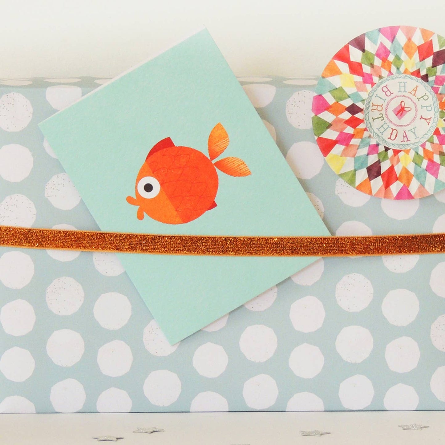 TW23 Mini Goldfish Greetings Card