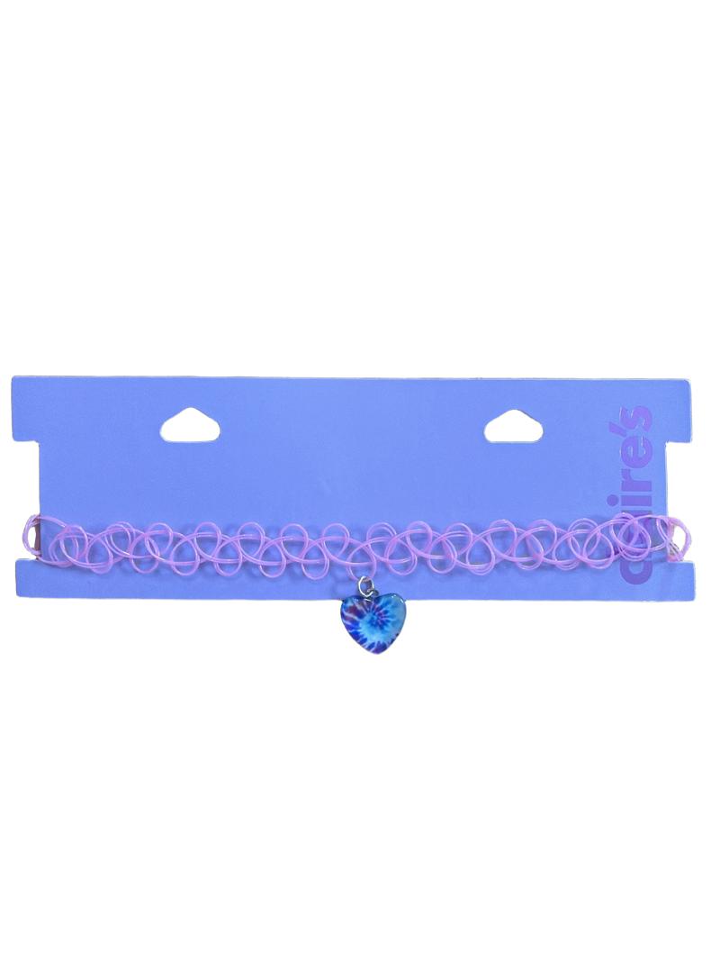 Preloved Toys - Pink Choker With Tie Dye Heart, NEW In Packaging - Claire's