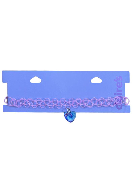 Preloved Toys - Pink Choker With Tie Dye Heart, NEW In Packaging - Claire's