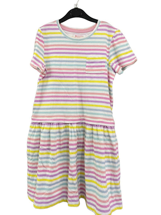 Preloved Mountain Warehouse - Pastel Striped Short-sleeved T Shirt Dress, Organic Cotton (9-10y) - Dress