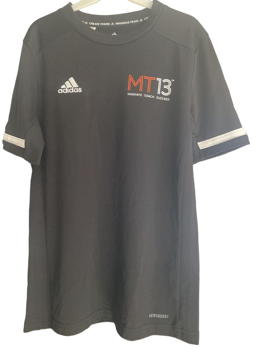 Preloved Adidas - Black MT13 Athletic. Short-sleeved Top (11-12y)