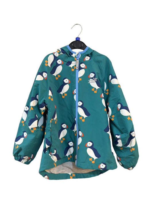 Preloved Muddy Puddles - Green Puffin Waterproof Lightly Lined Jacket (6-7y)