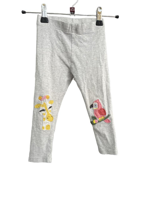 Preloved Next - Gray Jungle Animal Applique Leggings (18-24m)